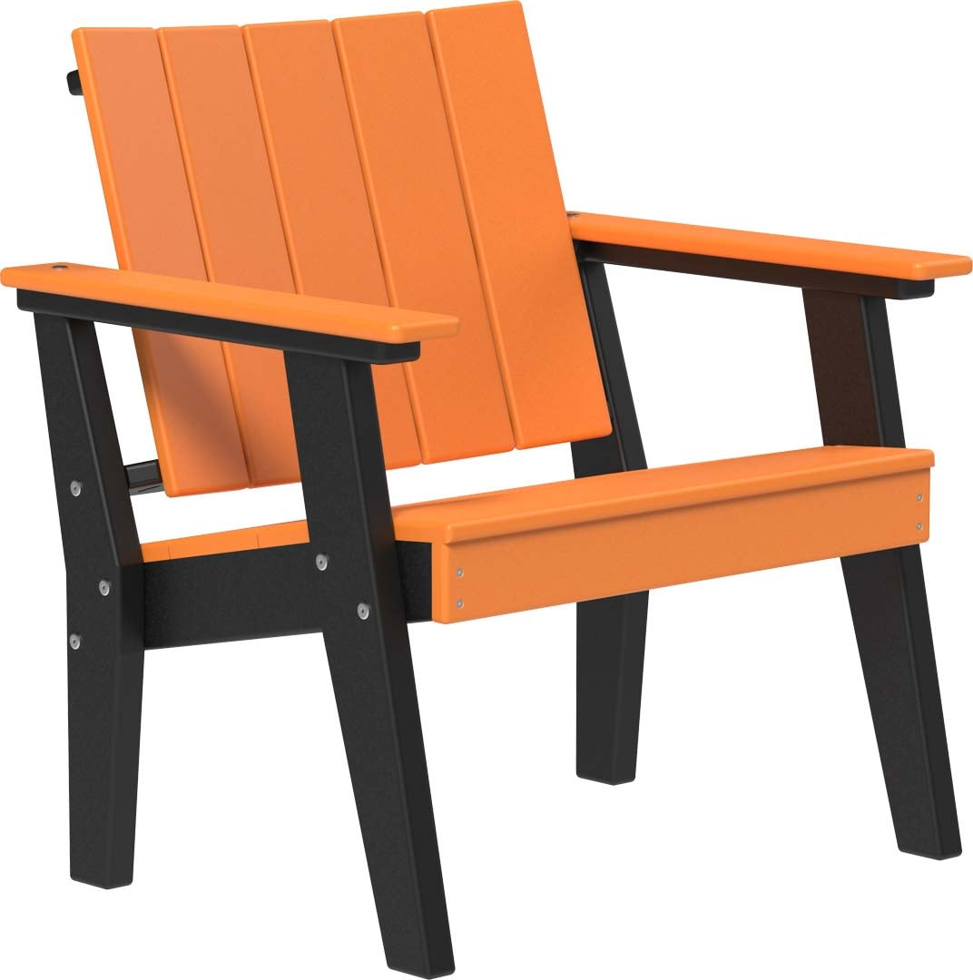 This is the Tangerine and Black colored Urban Chat Chair on a white background.