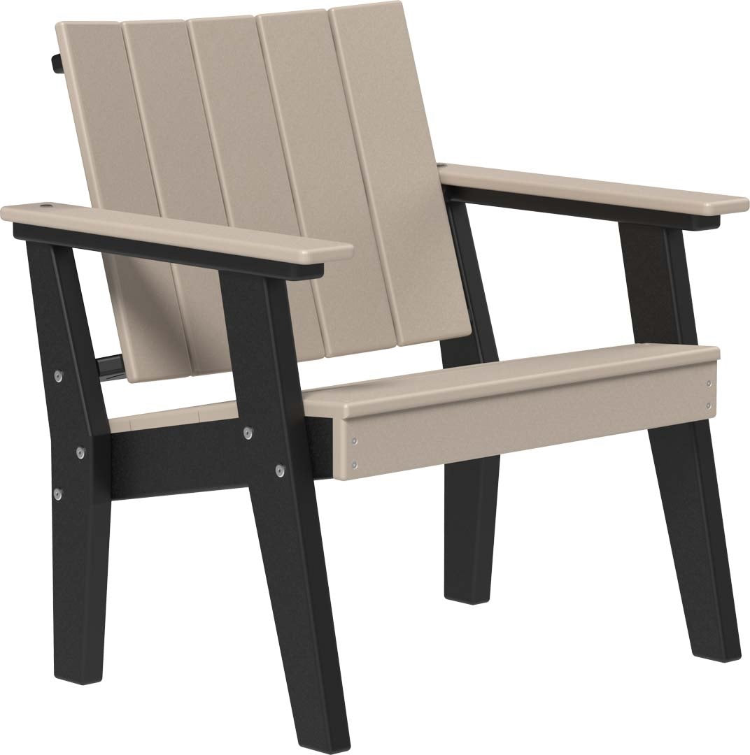 This is the Weatherwood and Black colored Urban Chat Chair on a white background.