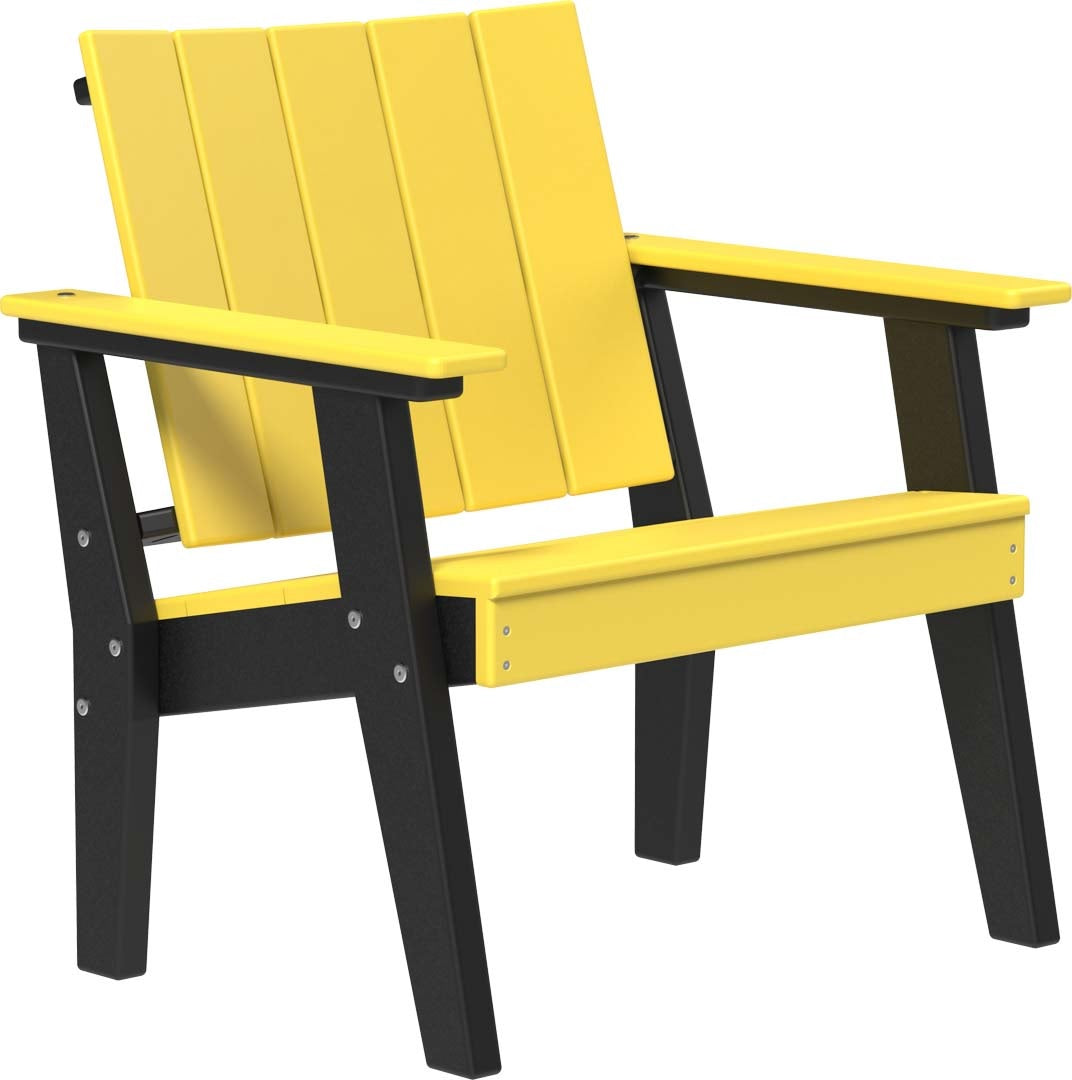 This is the Yellow and Black colored Urban Chat Chair on a white background.