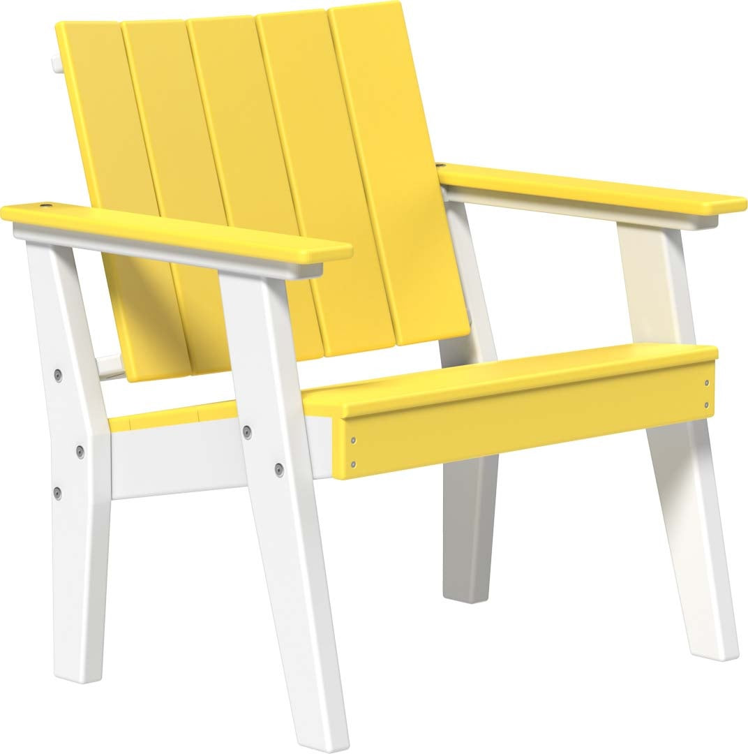 This is the Yellow and White colored Urban Chat Chair on a white background.