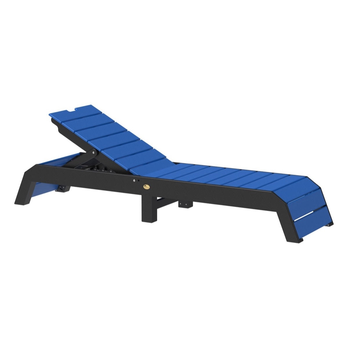 This is the Blue and Black colored Urban Chaise Lounge Chair on a white background.