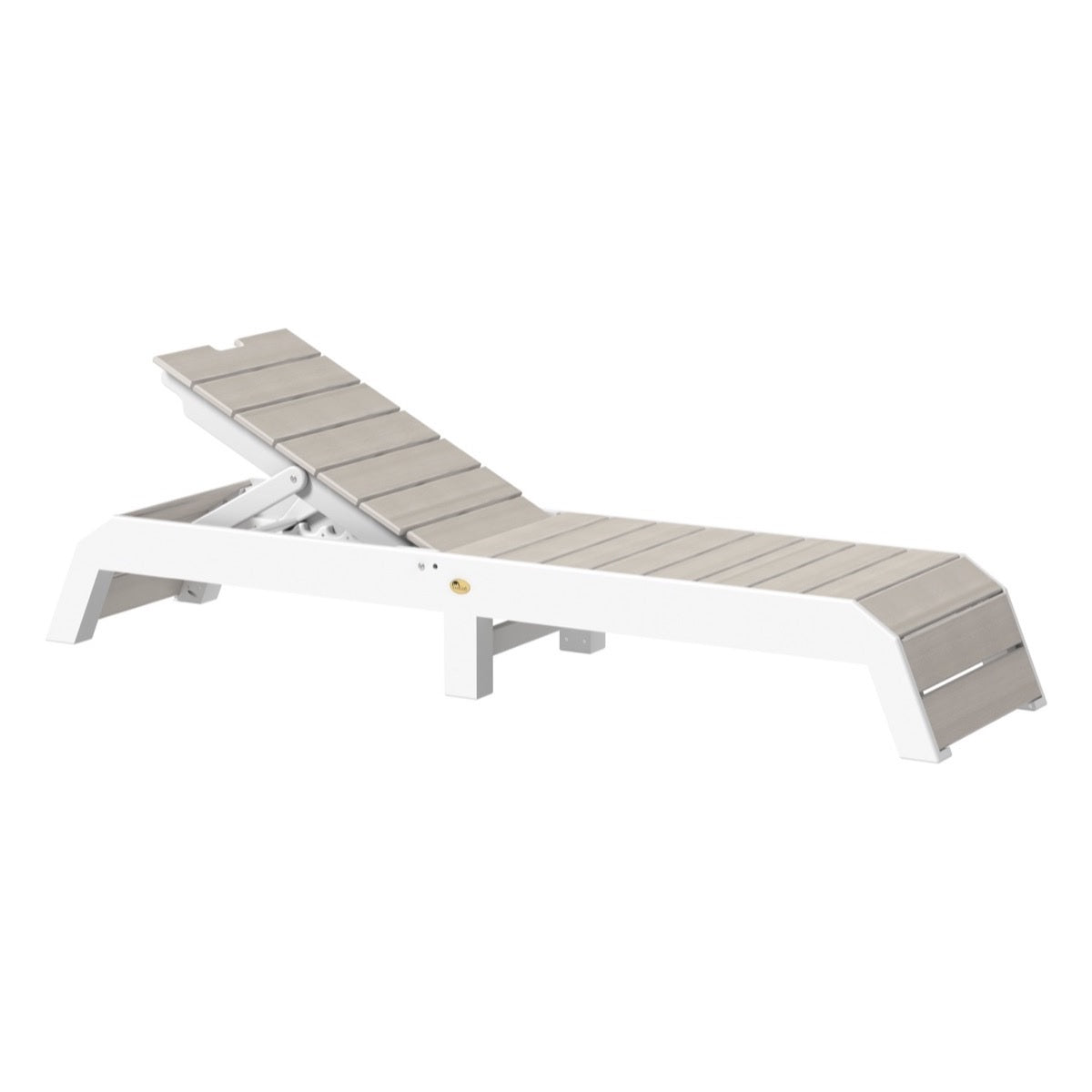 This is the Birch and White colored Urban Chaise Lounge Chair on a white background.
