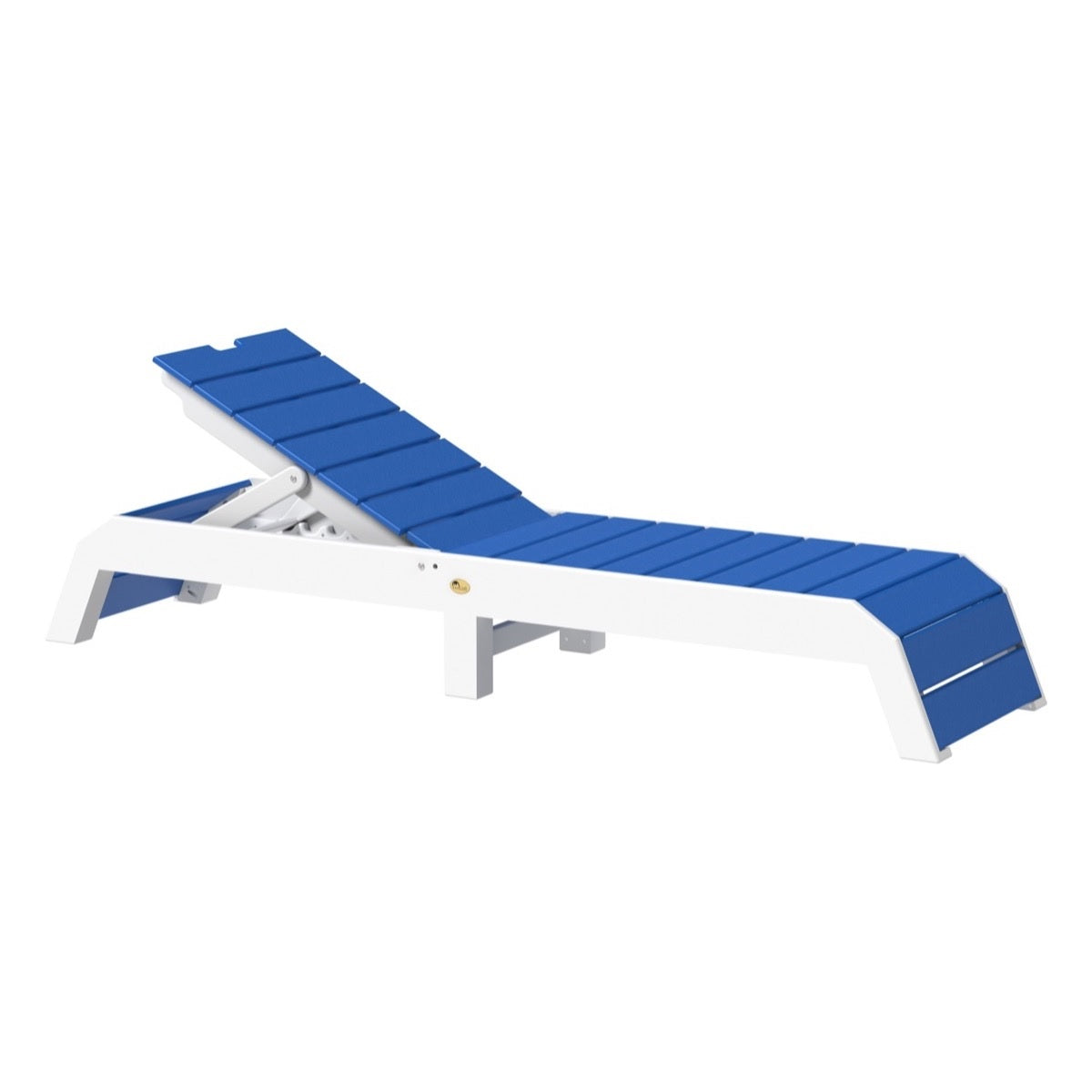 This is the Blue and White colored Urban Chaise Lounge Chair on a white background.