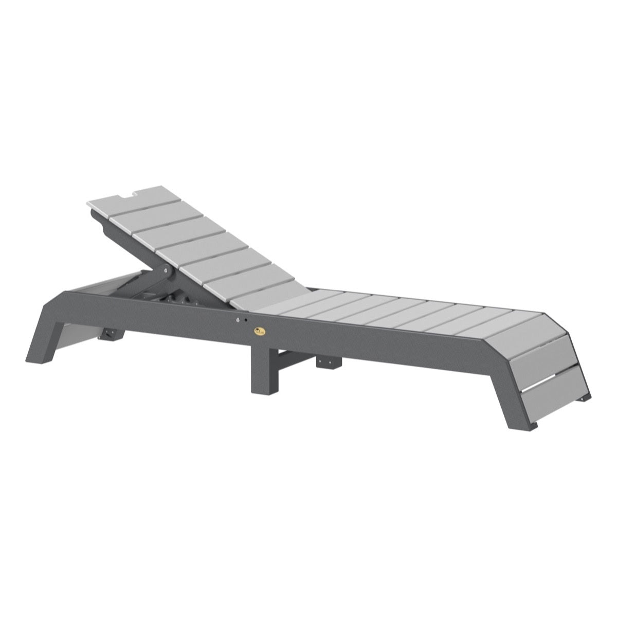 This is the Dove Gray and Slate colored Urban Chaise Lounge Chair on a white background.