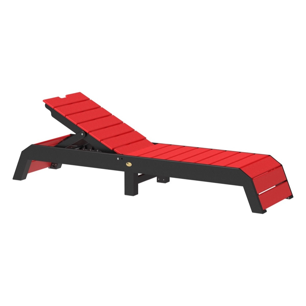This is the Red and Black colored Urban Chaise Lounge Chair on a white background.