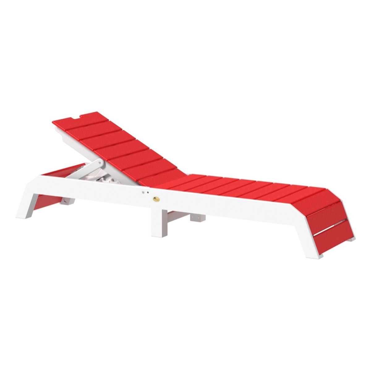 This is the Red and White colored Urban Chaise Lounge Chair on a white background.
