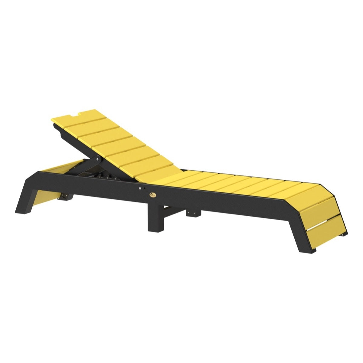 This is the Yellow and Black colored Urban Chaise Lounge Chair on a white background.