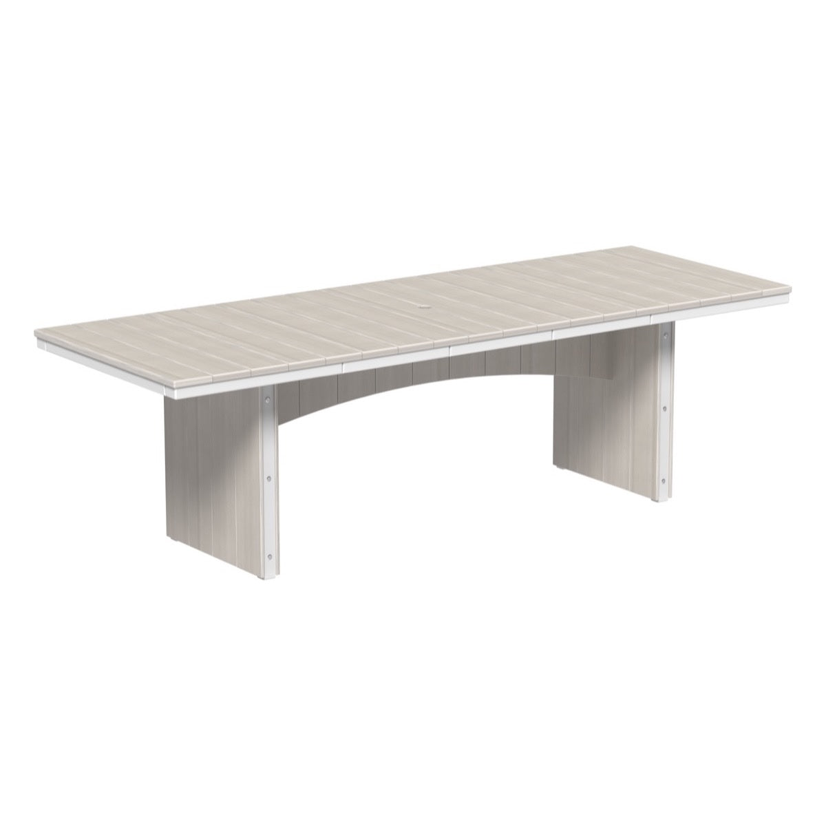 This is the Birch and White colored dining table on a white background.