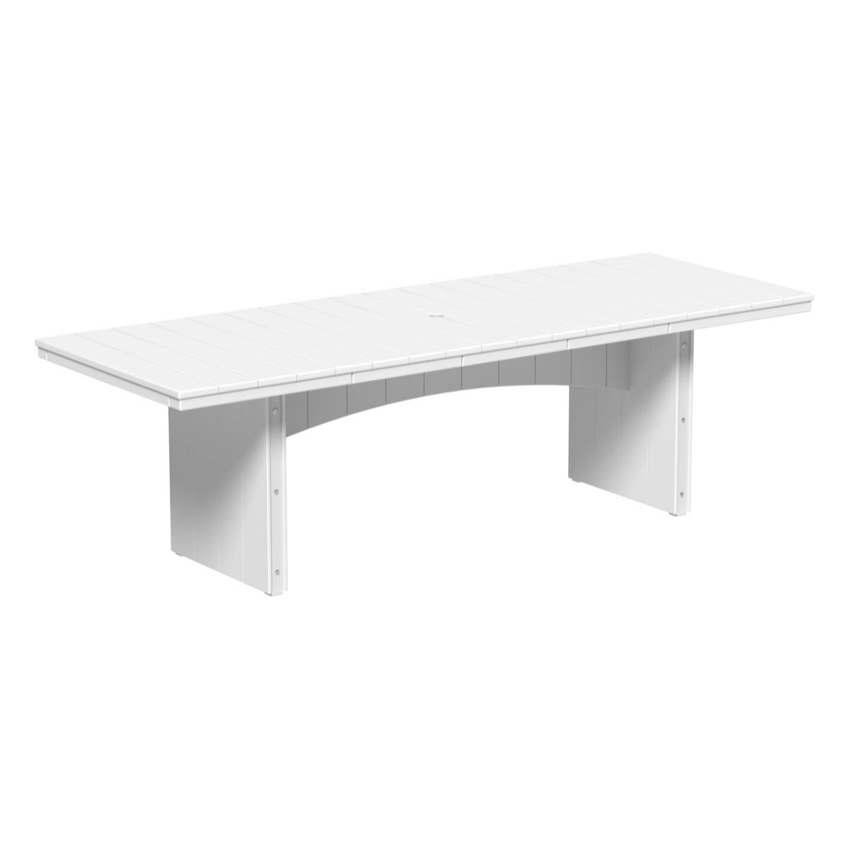 This is the White colored dining table on a white background.