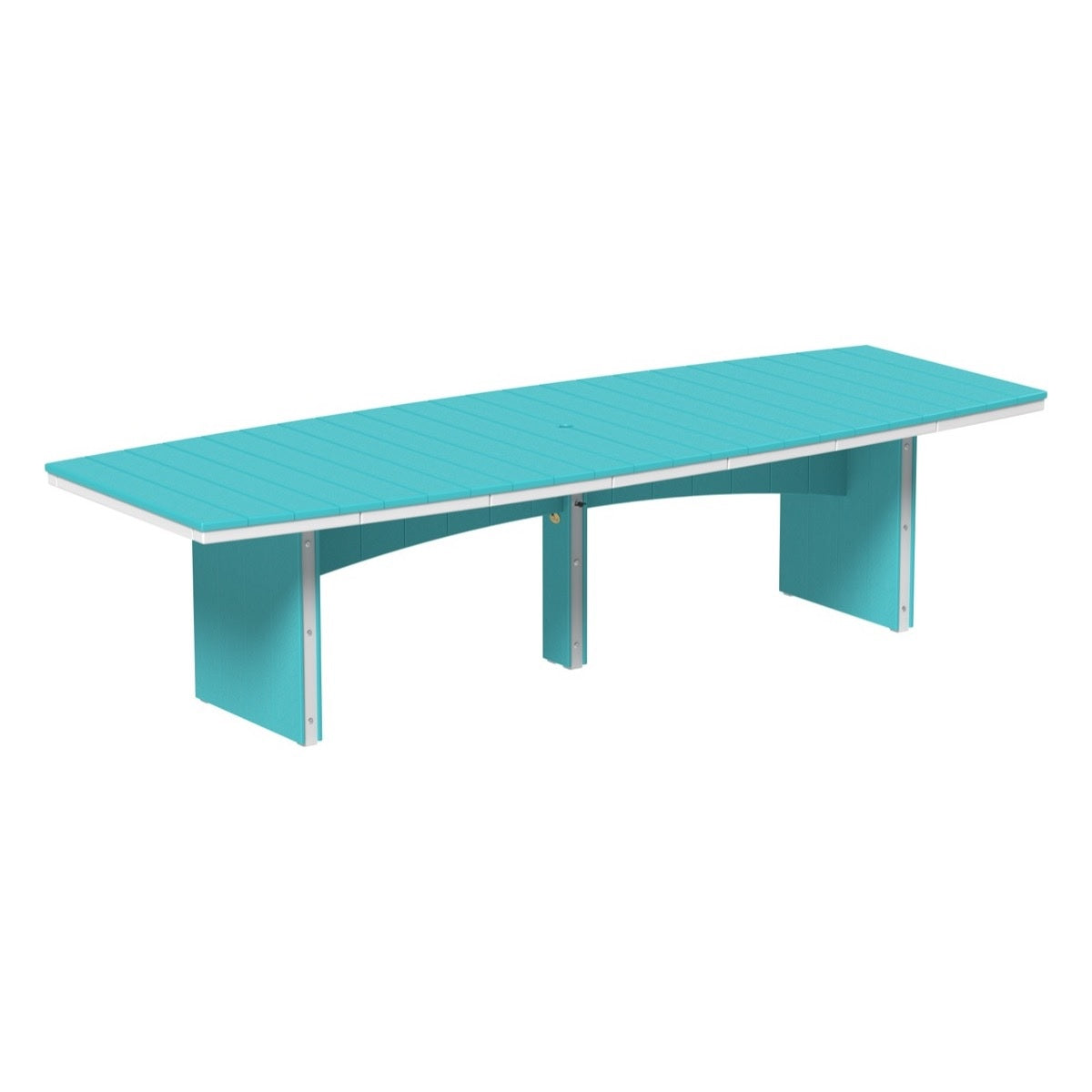 This is the Aruba Blue and White colored dining table on a white background.