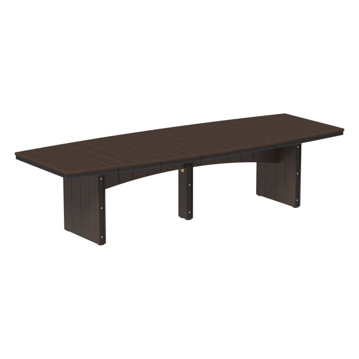 This is the Brazilian Walnut and Black colored dining table on a white background.
