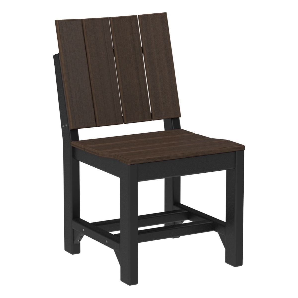 This is the Brazilian Walnut and Black colored Urban Side Chair on a white background.