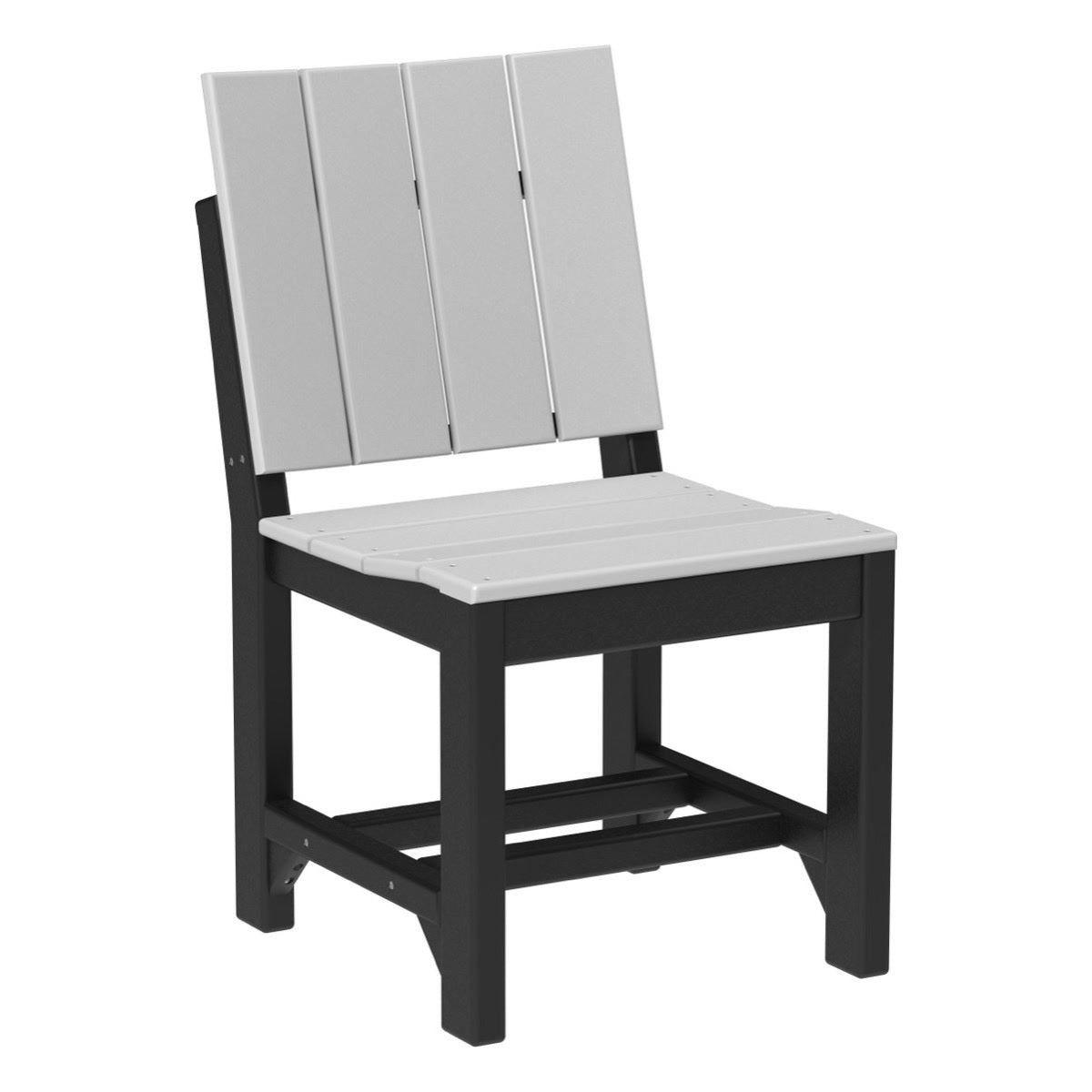 This is the Dove Gray and Black colored Urban Side Chair on a white background.