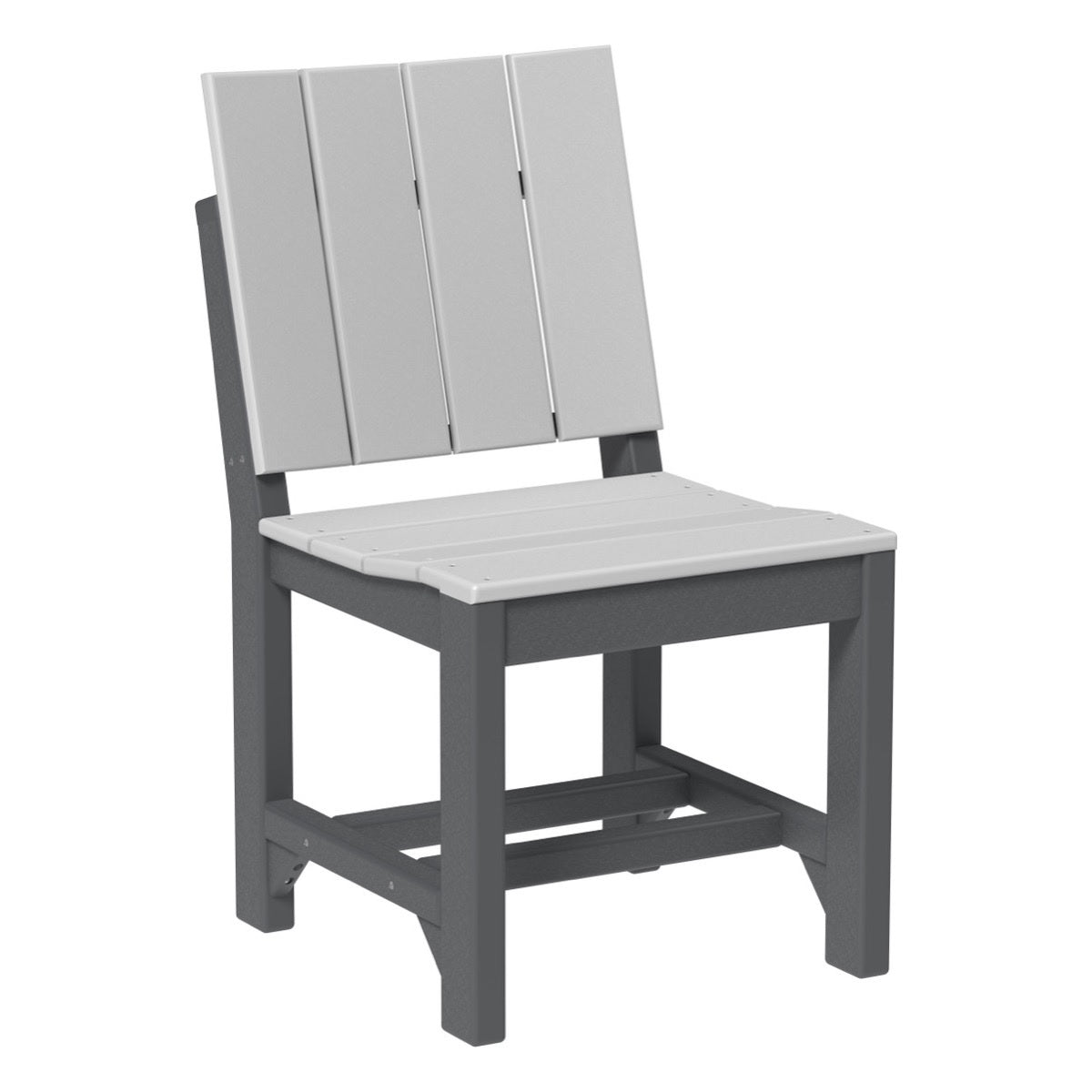 This is the Dove Gray and Slate colored Urban Side Chair on a white background.