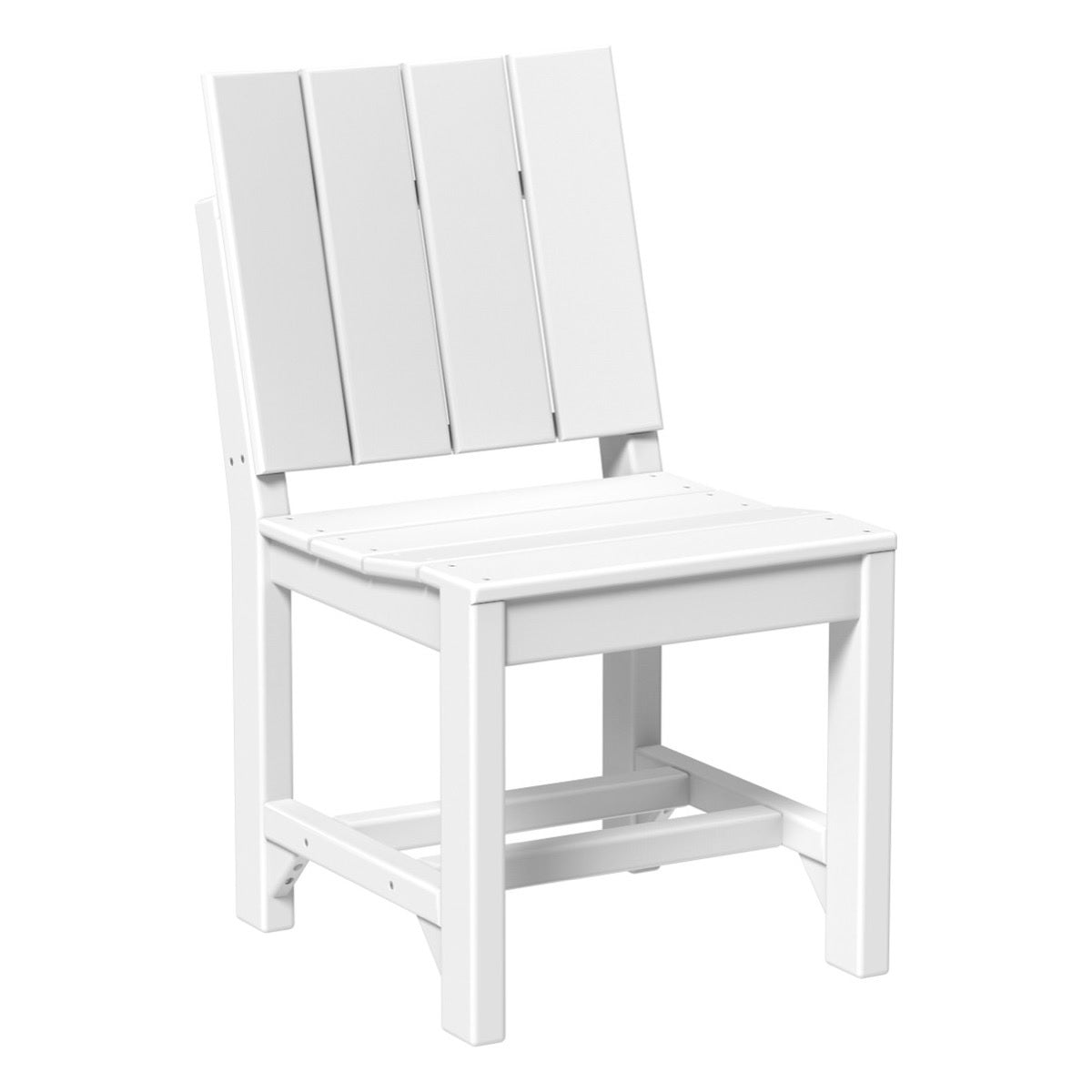 This is the White colored Urban Side Chair on a white background.