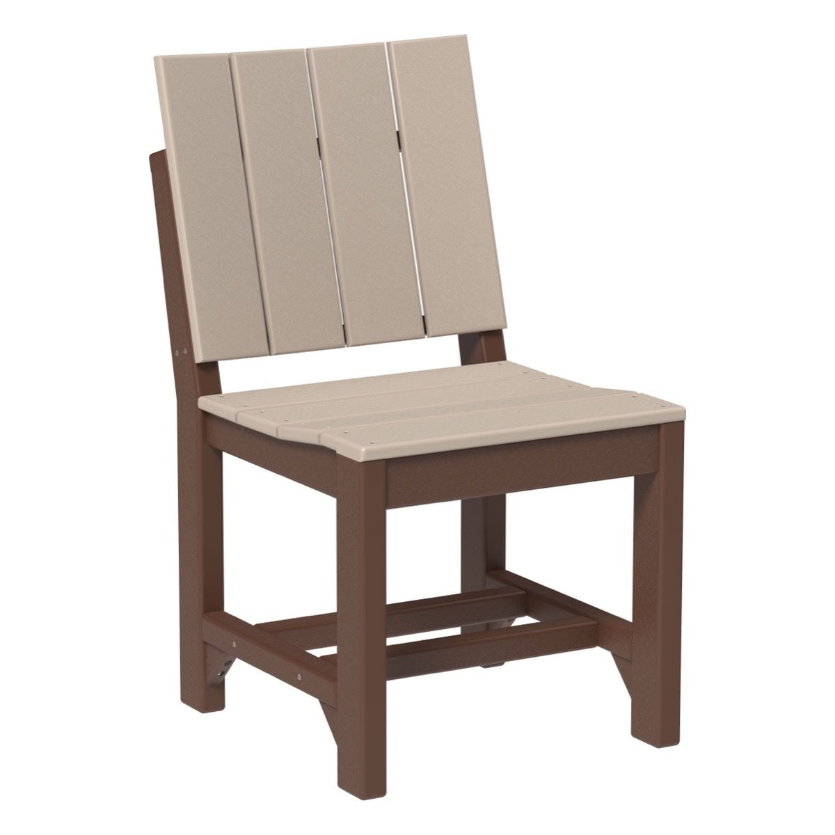 This is the Weatherwood and Chestnut Brown colored Urban Side Chair on a white background.