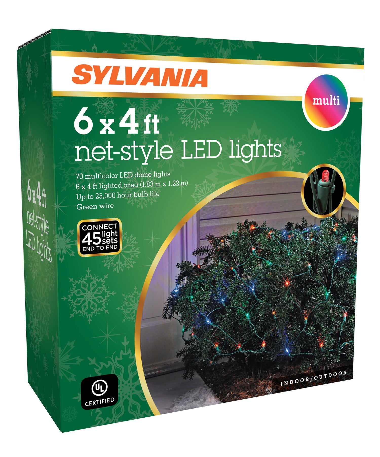 4' x 6' Dome Net Style LED Shrub Christmas Lights