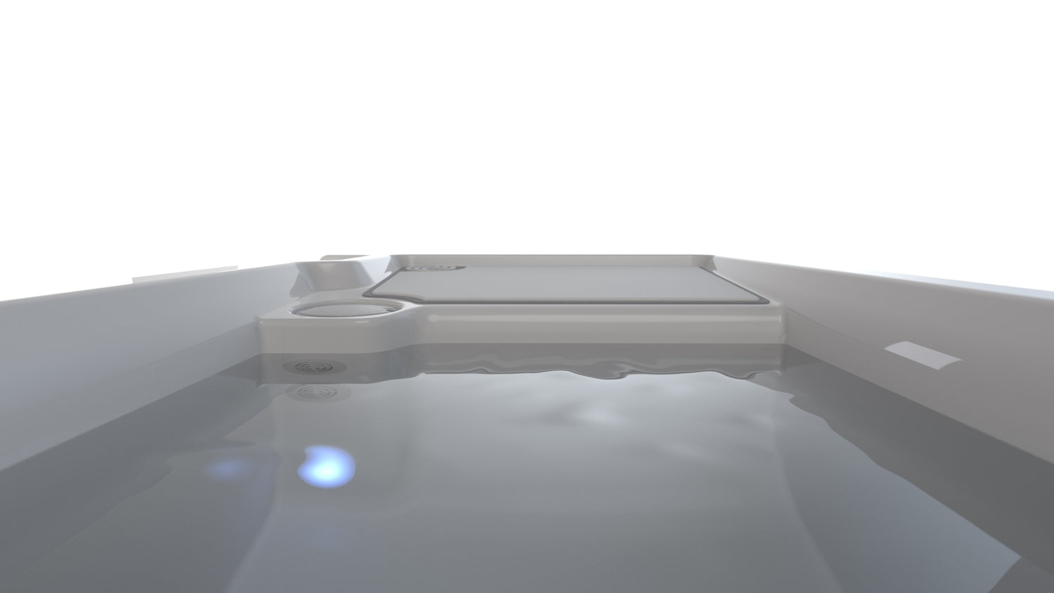 This image shows the tub filled with water.