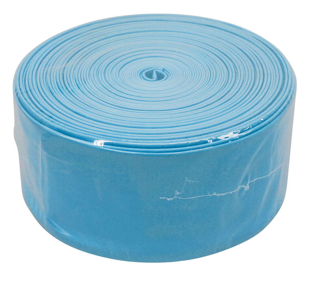 Blue PVC backwash hose measuring 1.5 inches by 50 feet.