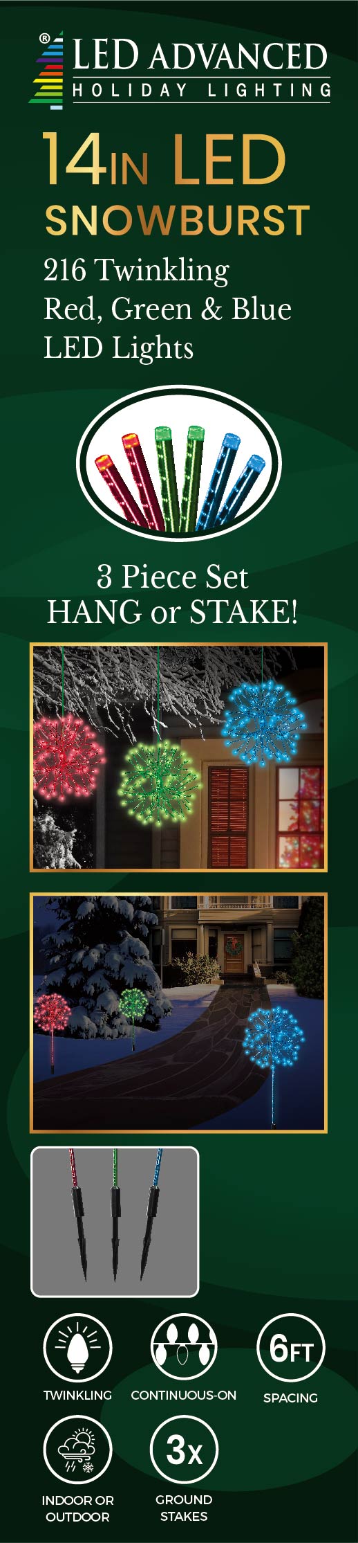 LED snowburst decoration.