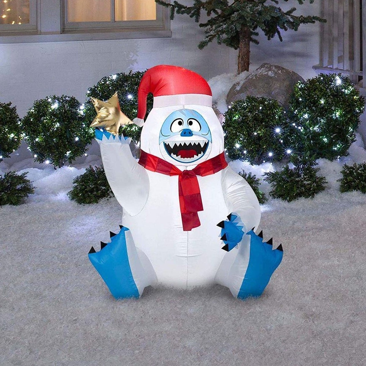 Inflatable Bumble Snowman Yard Decoration – 4ft Rudolph Christmas Decor For Indoor/Outdoor
