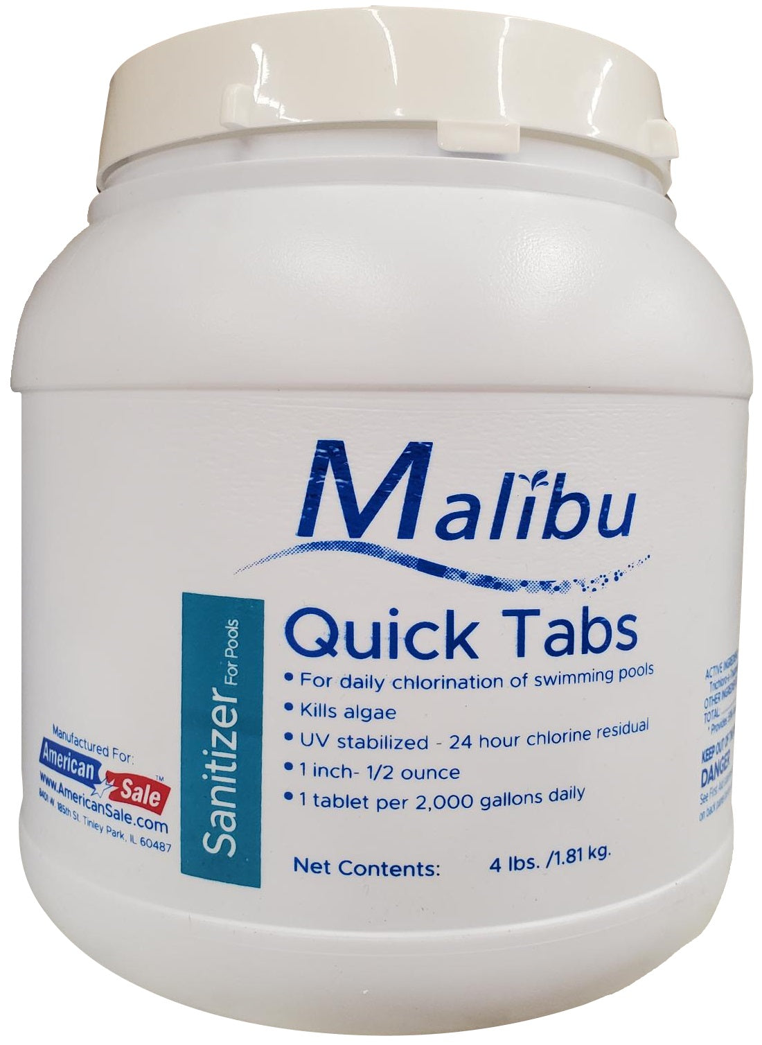 Malibu Quick Tabs Sanitizer for Pools