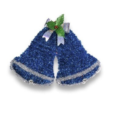 2D Double Bell Tinsel Wreath Wall Decor