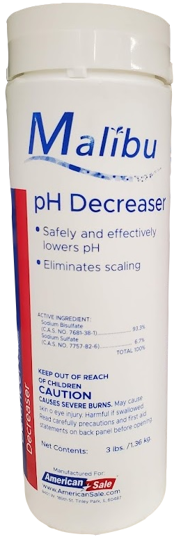 Malibu pH Decreaser (3 lbs or 6 lbs)