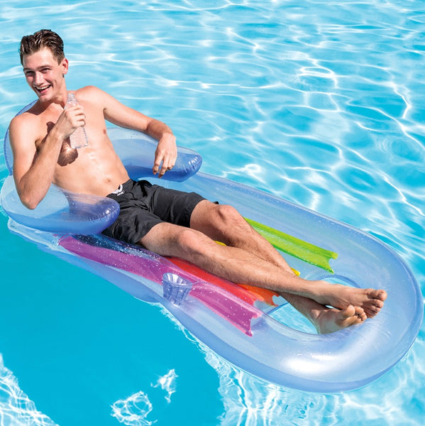 Sdraio Galleggiante INTEX King Kool Lounge - Con Portabicchieri Per Piscina
