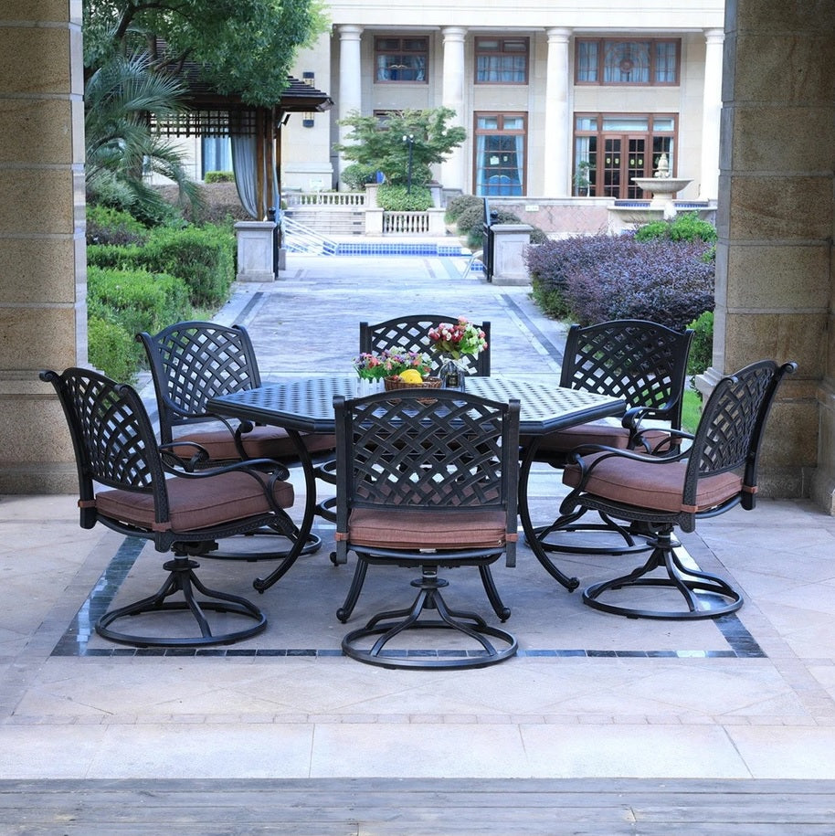 Stonegate Cast Aluminum Cushioned Patio Dining Sets