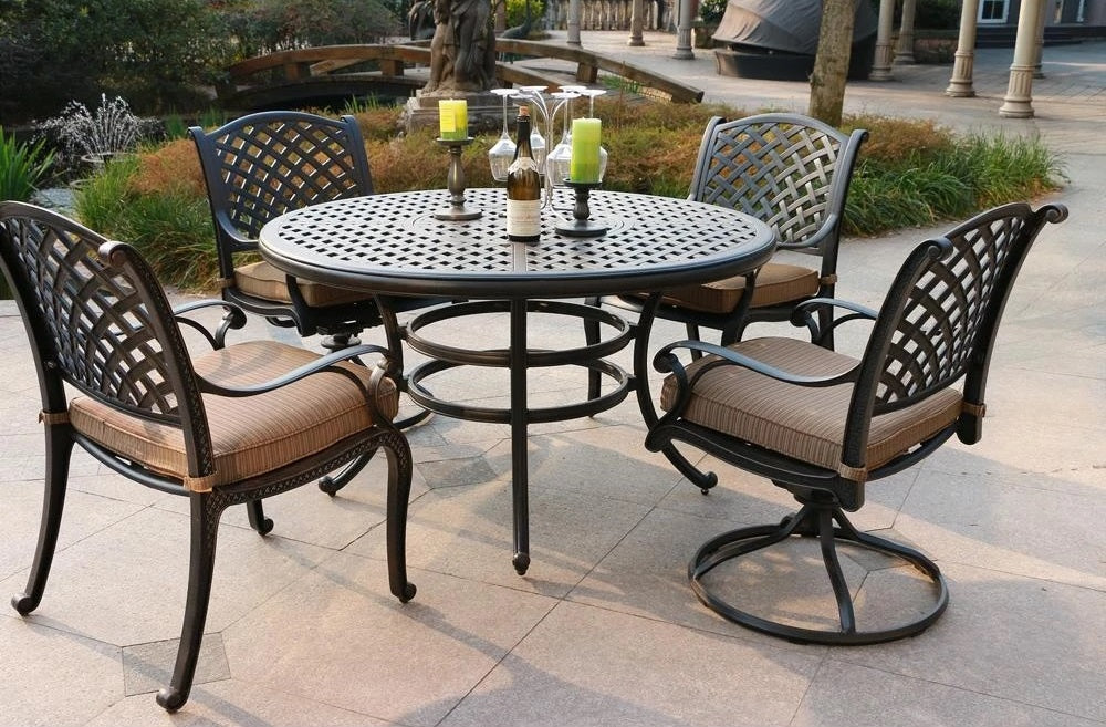 Stonegate Cast Aluminum Cushioned Patio Dining Sets