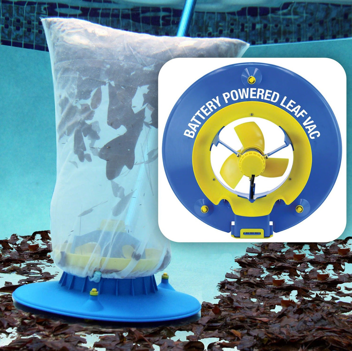 Swimming Pool Blaster Battery-Powered Hoseless Leaf Vacuum