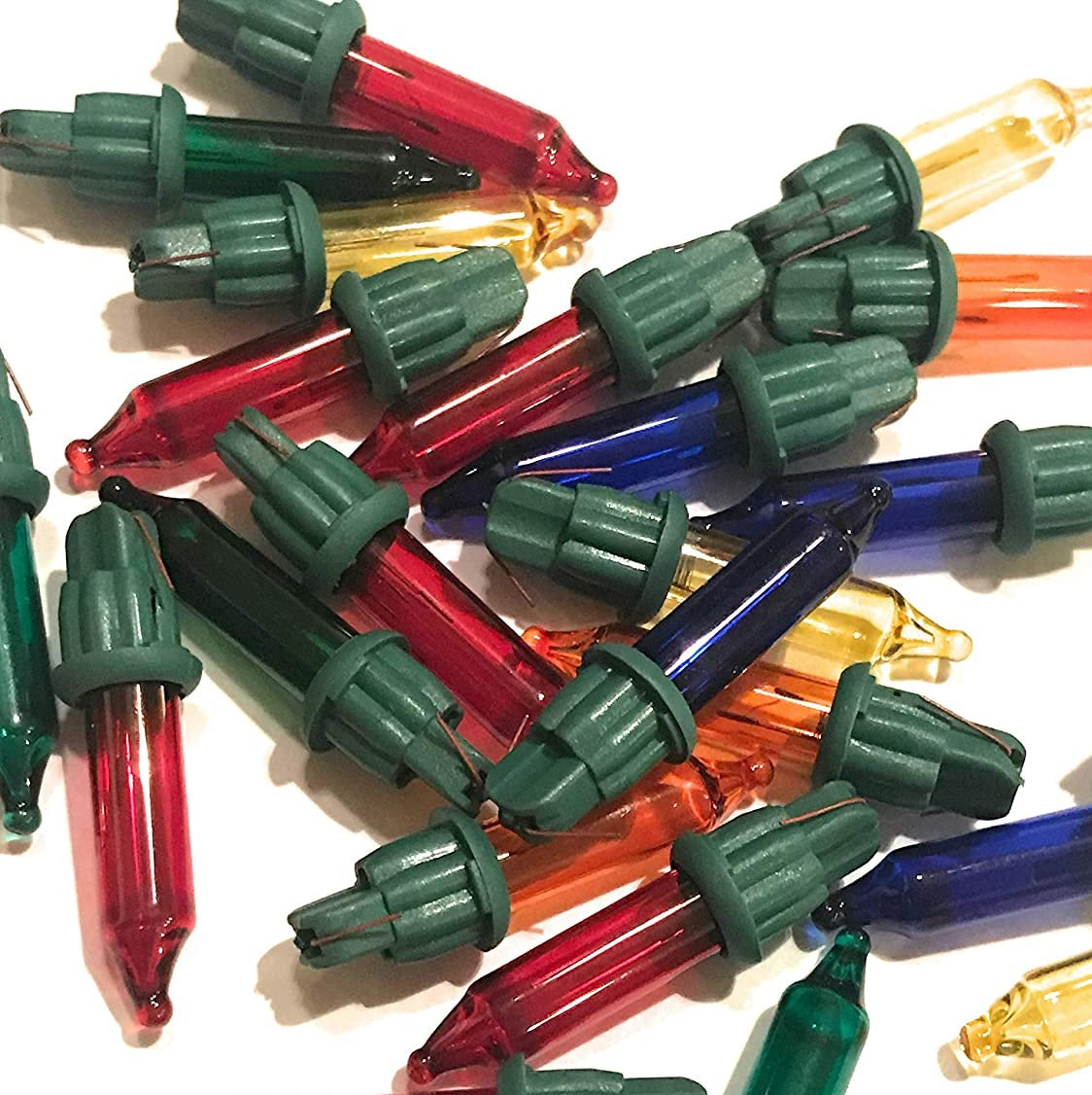 Set of 25 Replacement 2.5 Volt Multi-Colored Miniature Christmas Light Bulbs