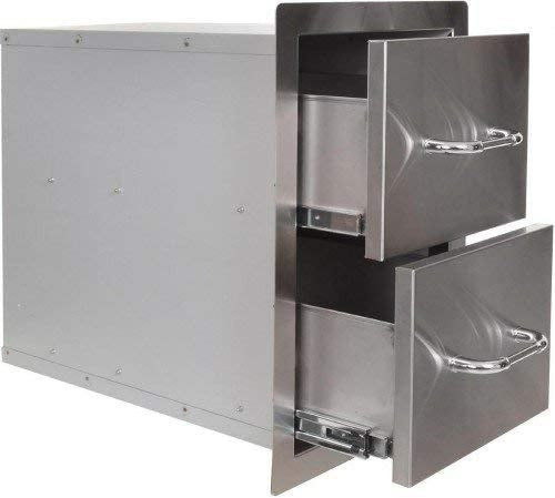 Bull Stainless Steel Accessory Storage Double Drawers