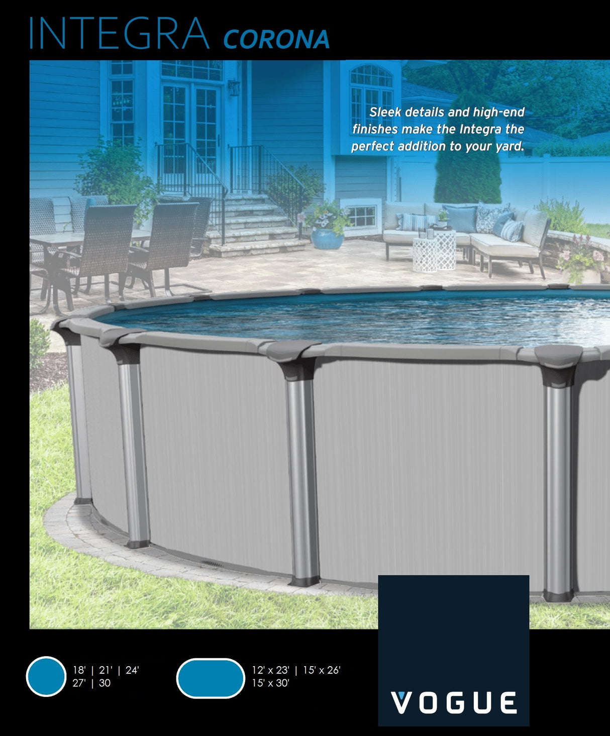 Vogue Integra 54" Above Ground Swimming Pool