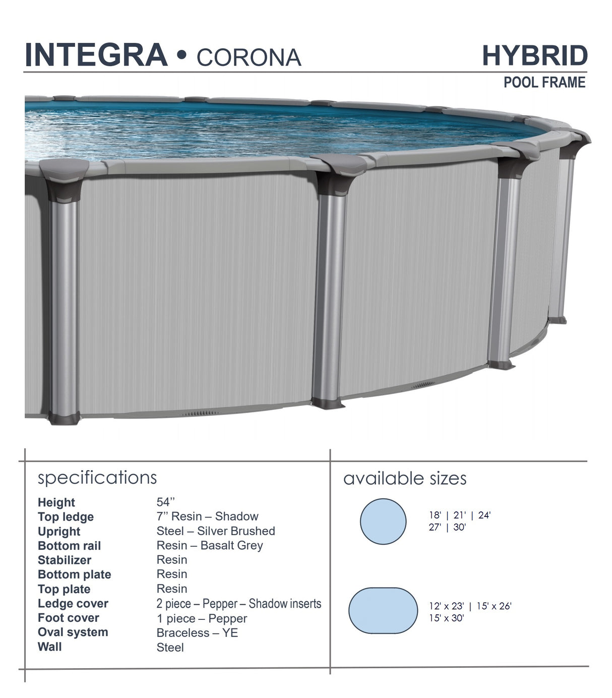 Vogue Integra 54" Above Ground Swimming Pool