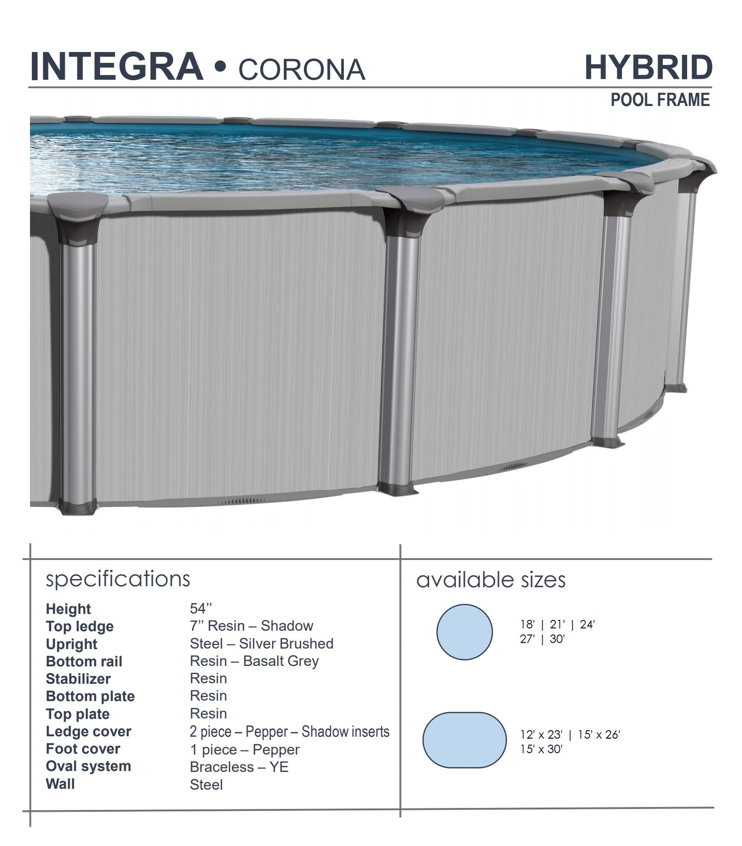 Vogue Integra 54" Above Ground Swimming Pool