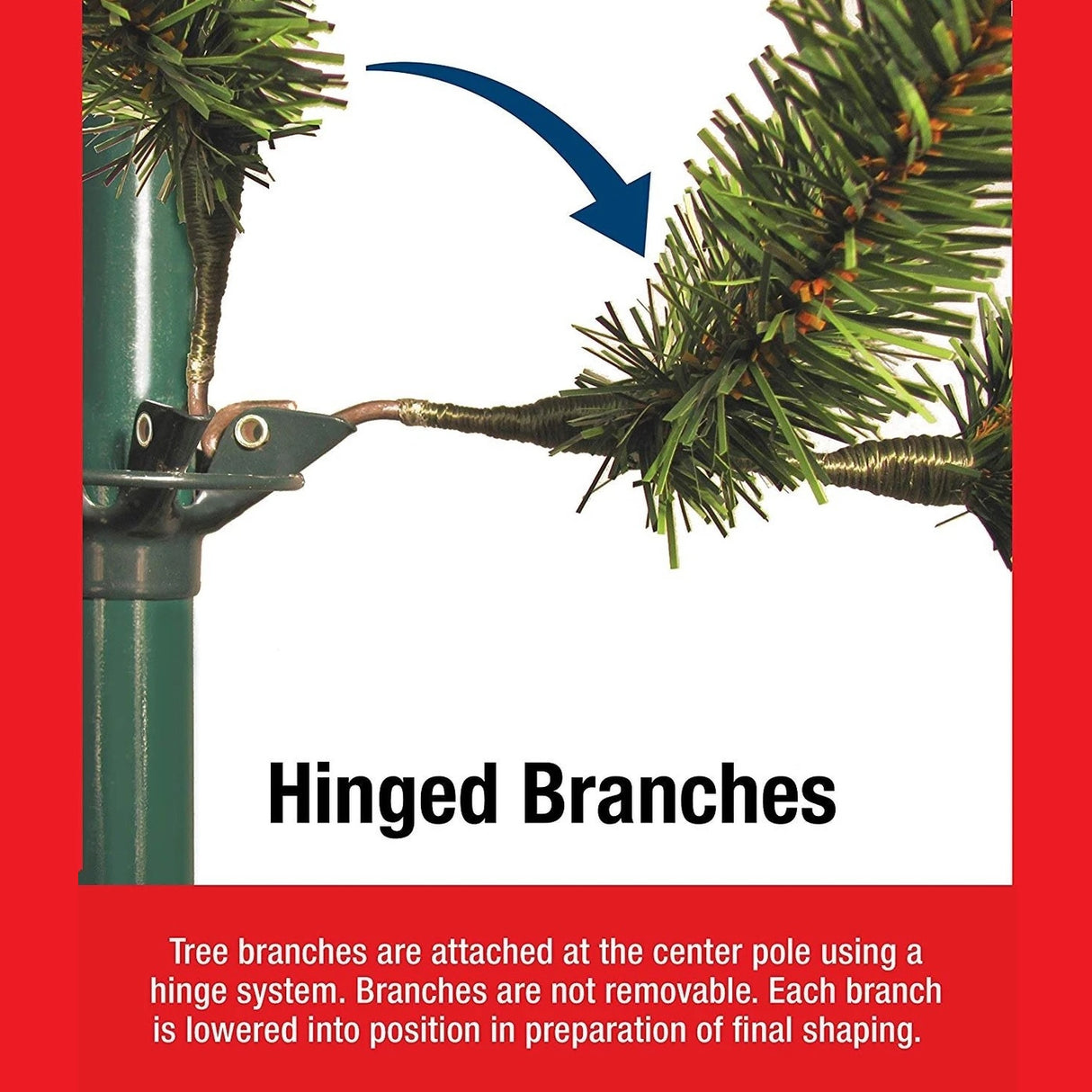 Artificial tree pre-lit with clear lights.