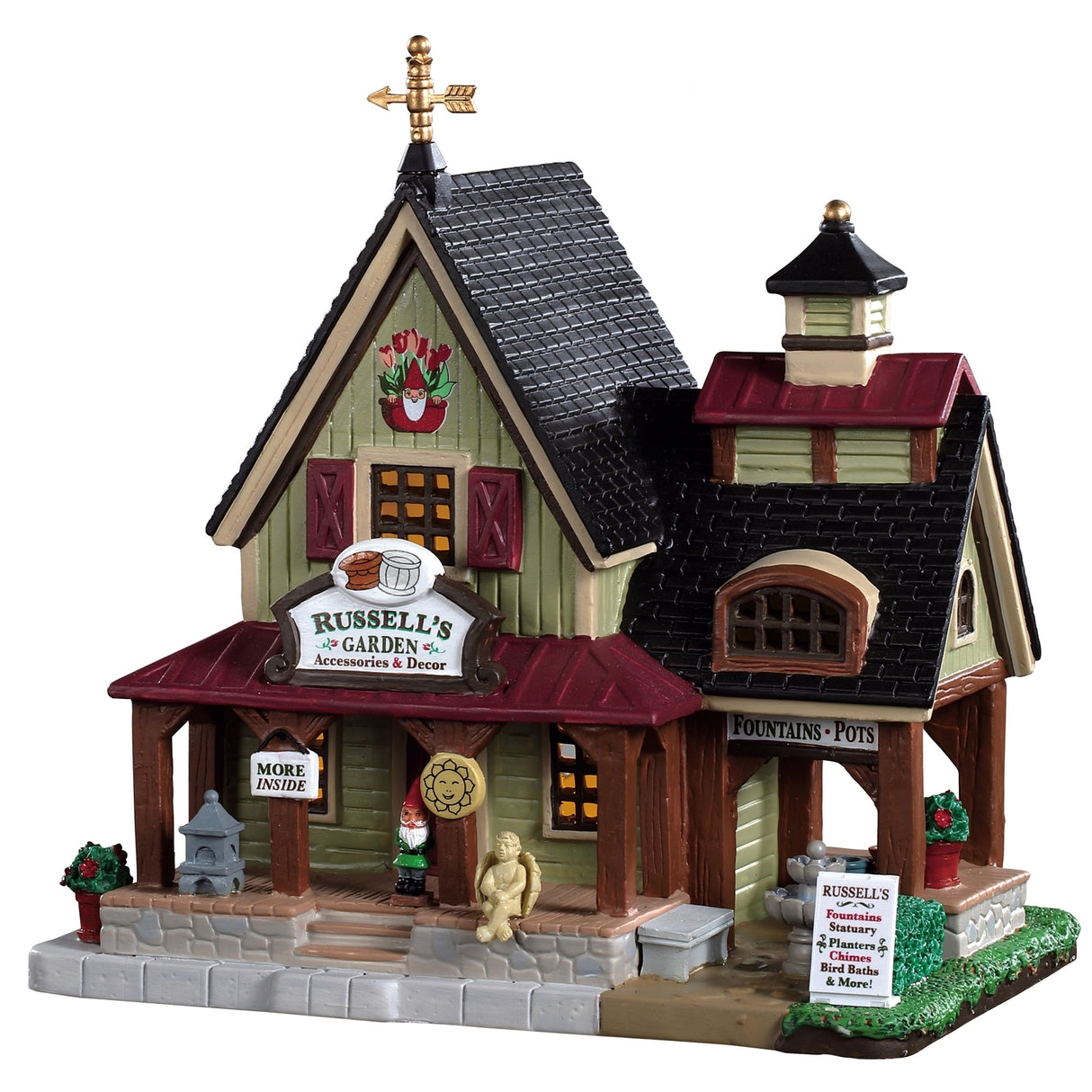 Lemax Caddington Village Lighted Building: Russell's Garden Accessories #95515