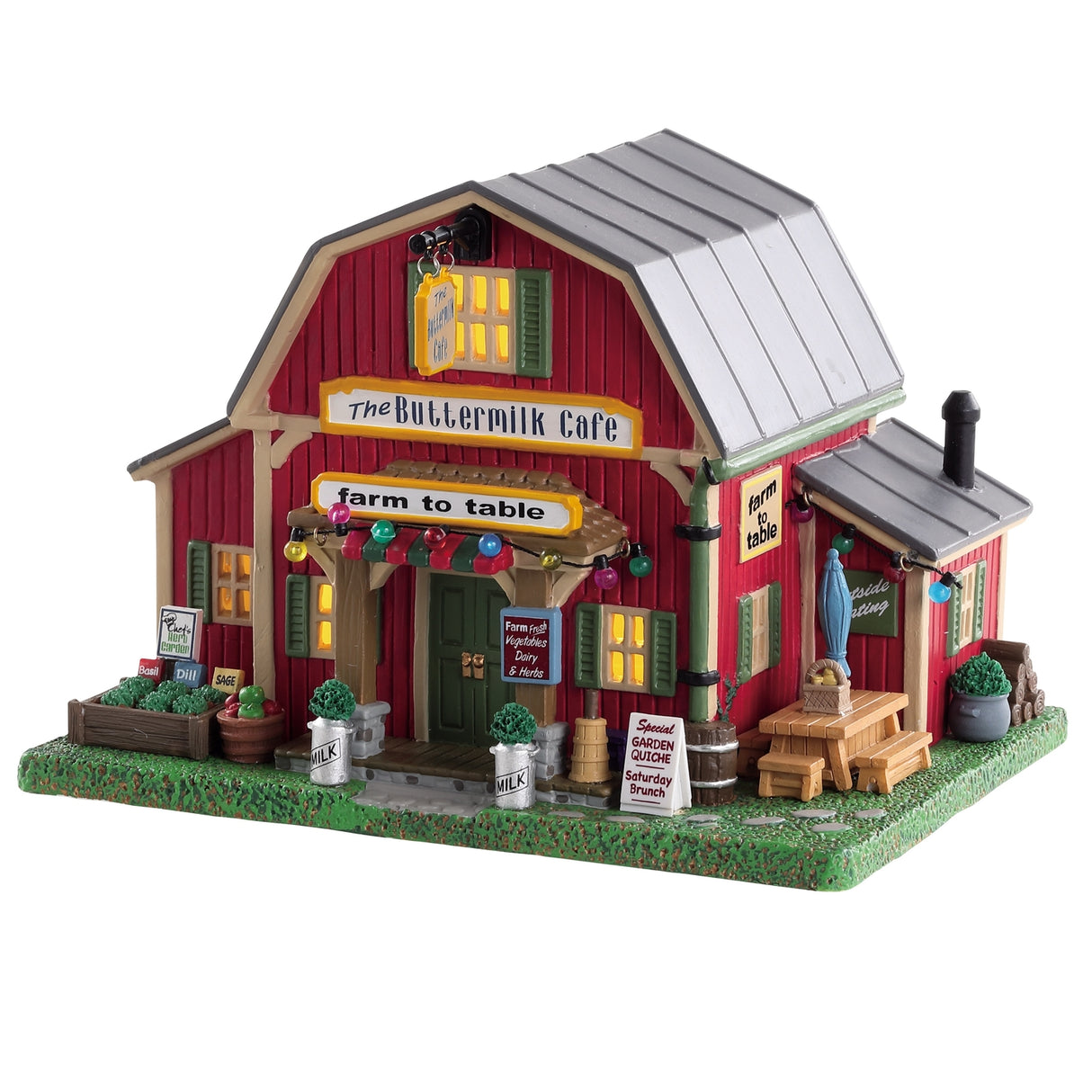 Lemax Harvest Crossing Lighted Building: The Buttermilk Café #85388