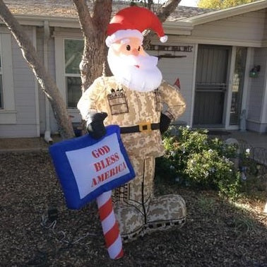 7' Airblown® Inflatable Military Santa