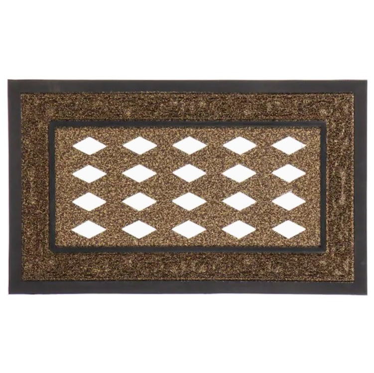Decorative Brown Scroll Sassafras Doormat Tray