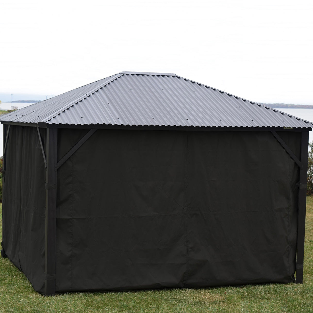 Chocolate Colored Curtains for Hard Top Gazebos