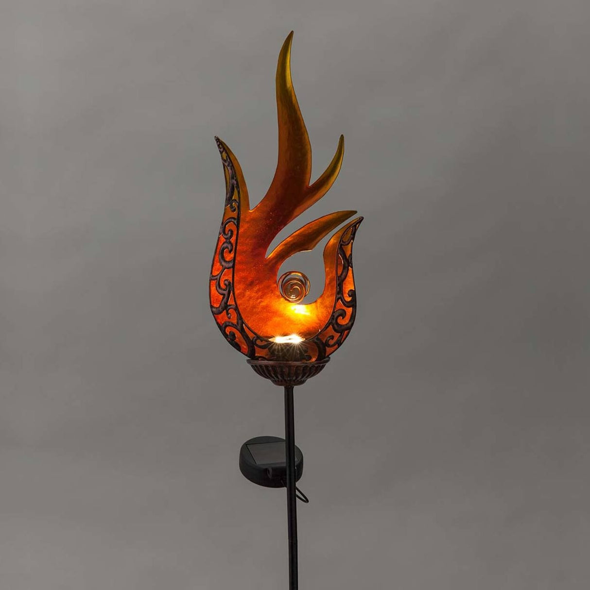 Flame-Shaped Lighted Solar Garden Stake