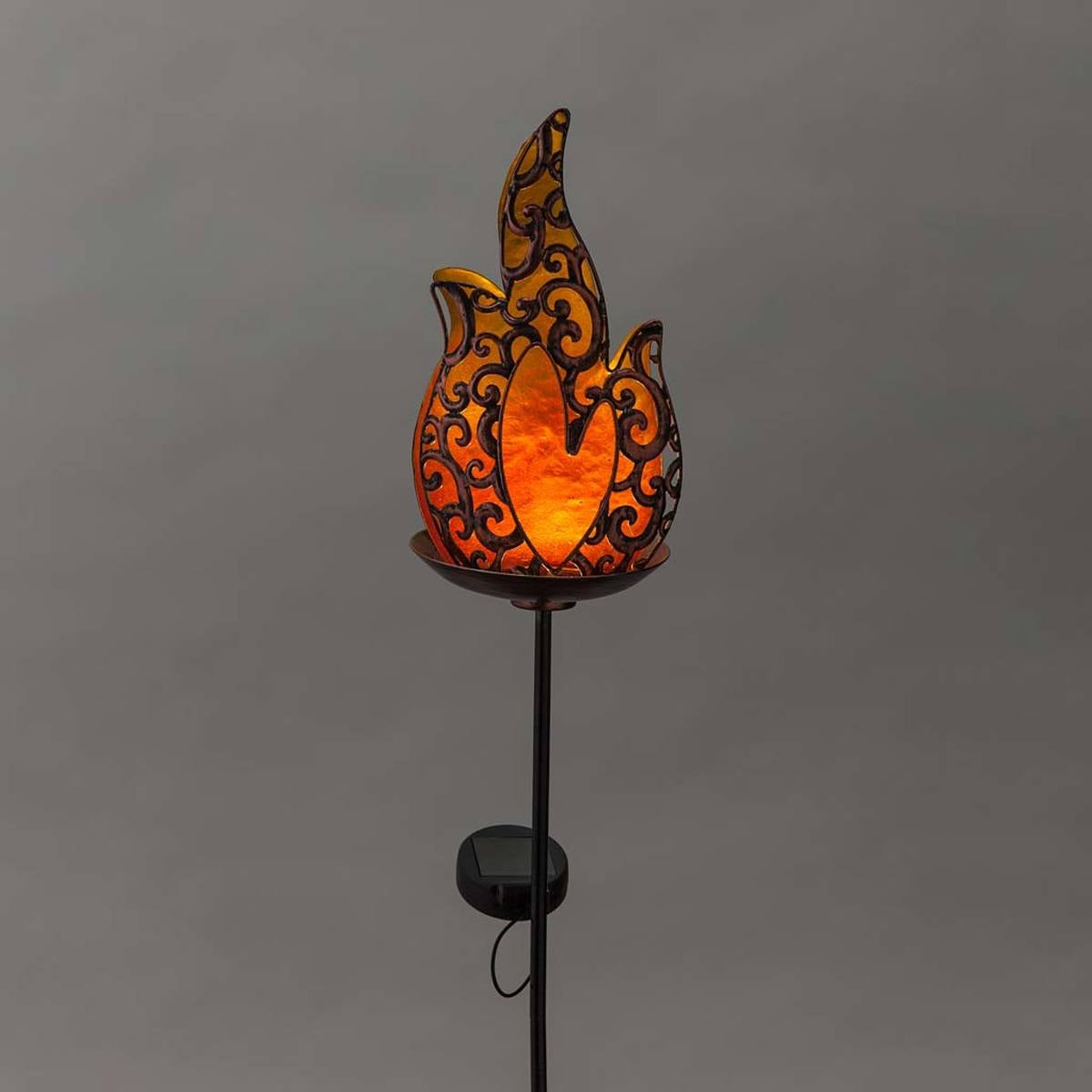 Flame-Shaped Lighted Solar Garden Stake