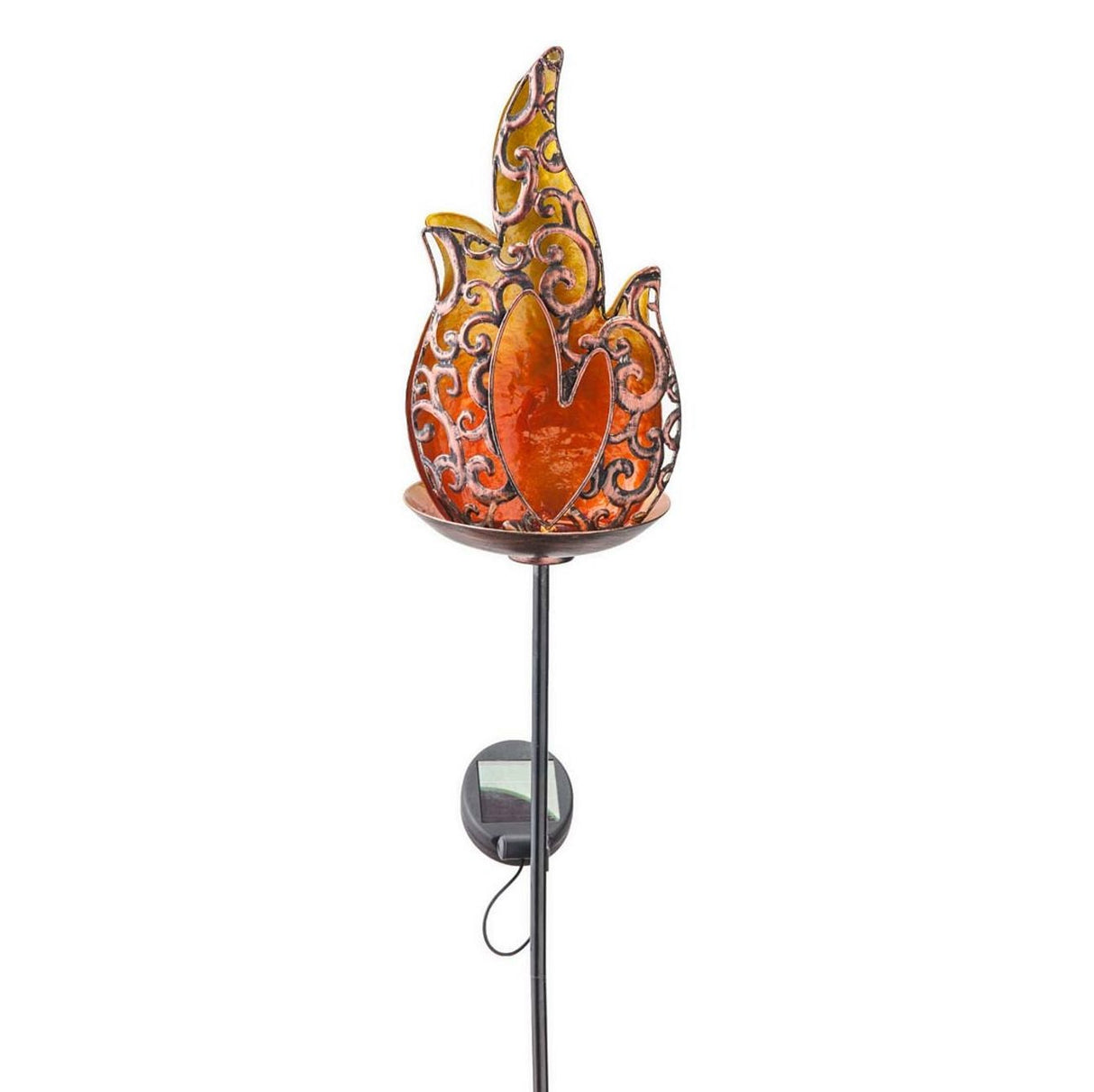 Flame-Shaped Lighted Solar Garden Stake