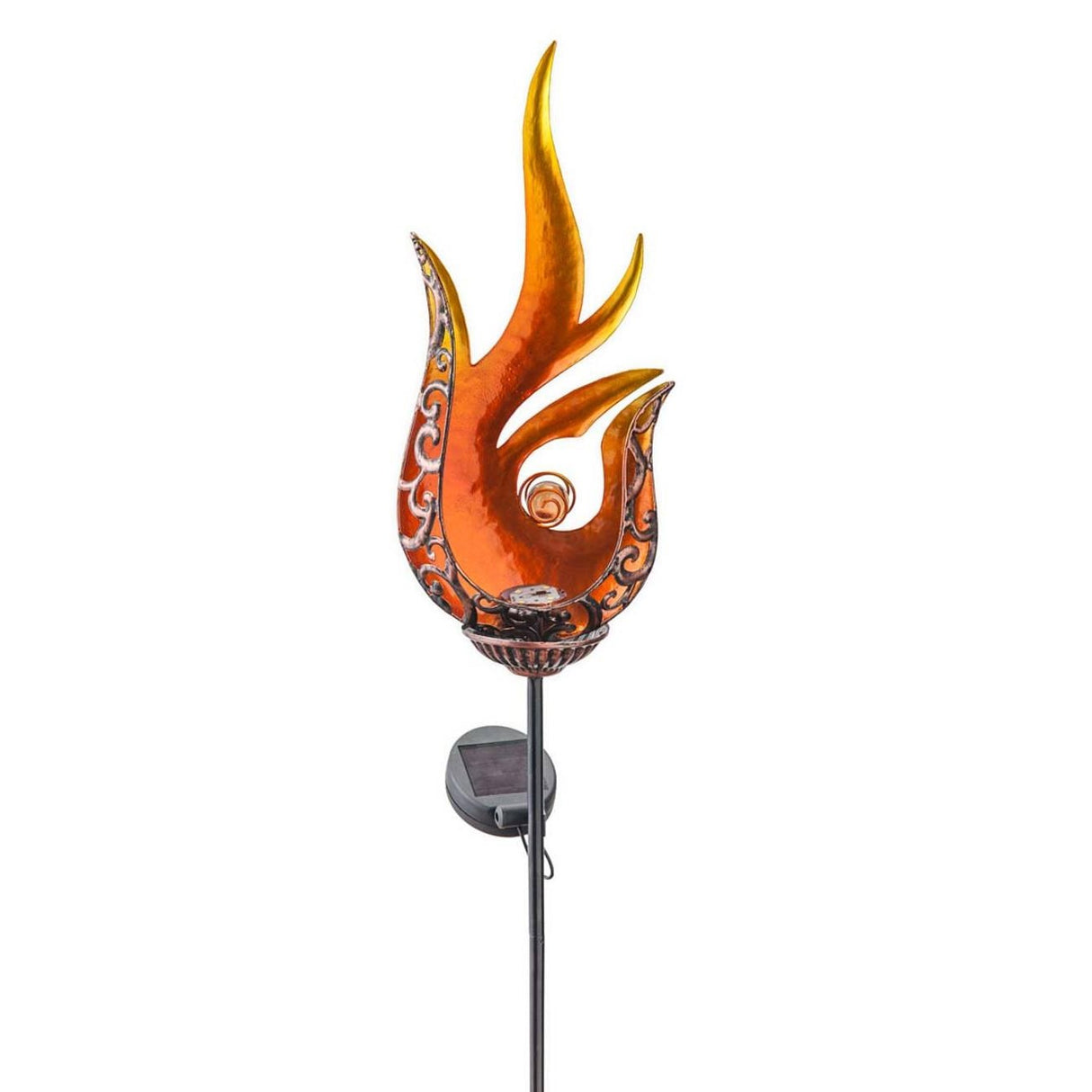 Flame-Shaped Lighted Solar Garden Stake