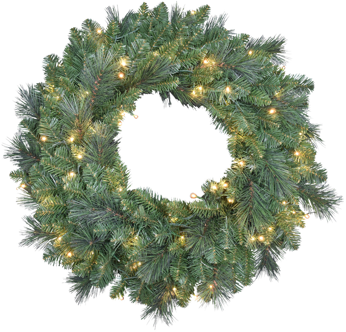 30" Mountain Spruce Wreath with 100 Starry Warm White LED Lights