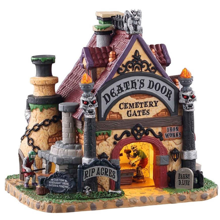 Lemax Spooky Town Death's Door Cemetery Gates #05614