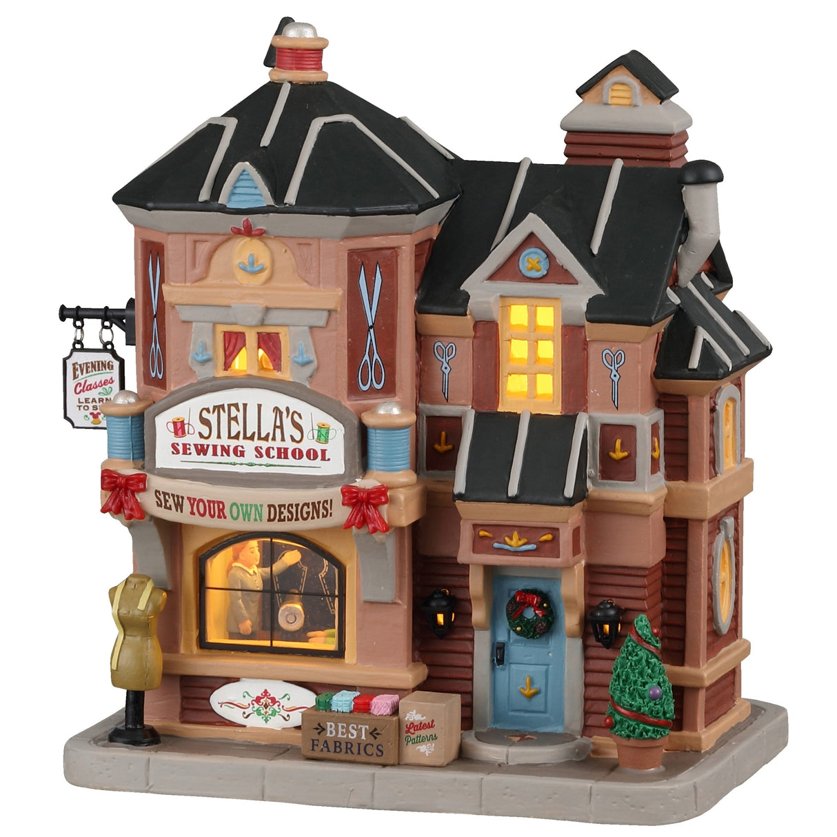 Lemax Harvest Crossing Lighted Building: Stella's Sewing School #05633